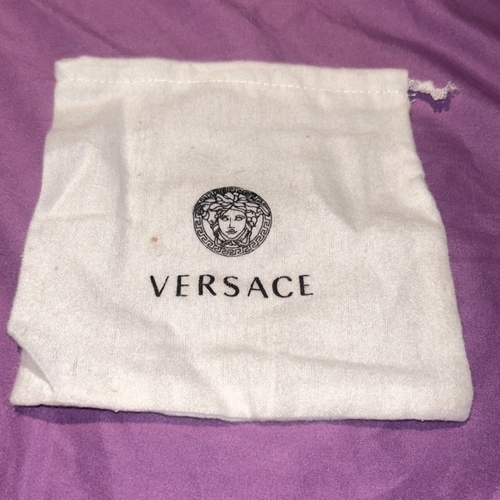 Vintage Italian made in Italy Versace White Draw strong bag case soft cotton